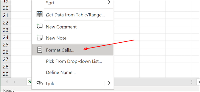 خلايا تنسيق Excel