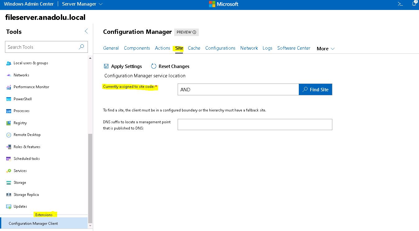 Özgür ŞENERDOĞAN SCCM / MECM Windows Admin Center Entegrasyonu.