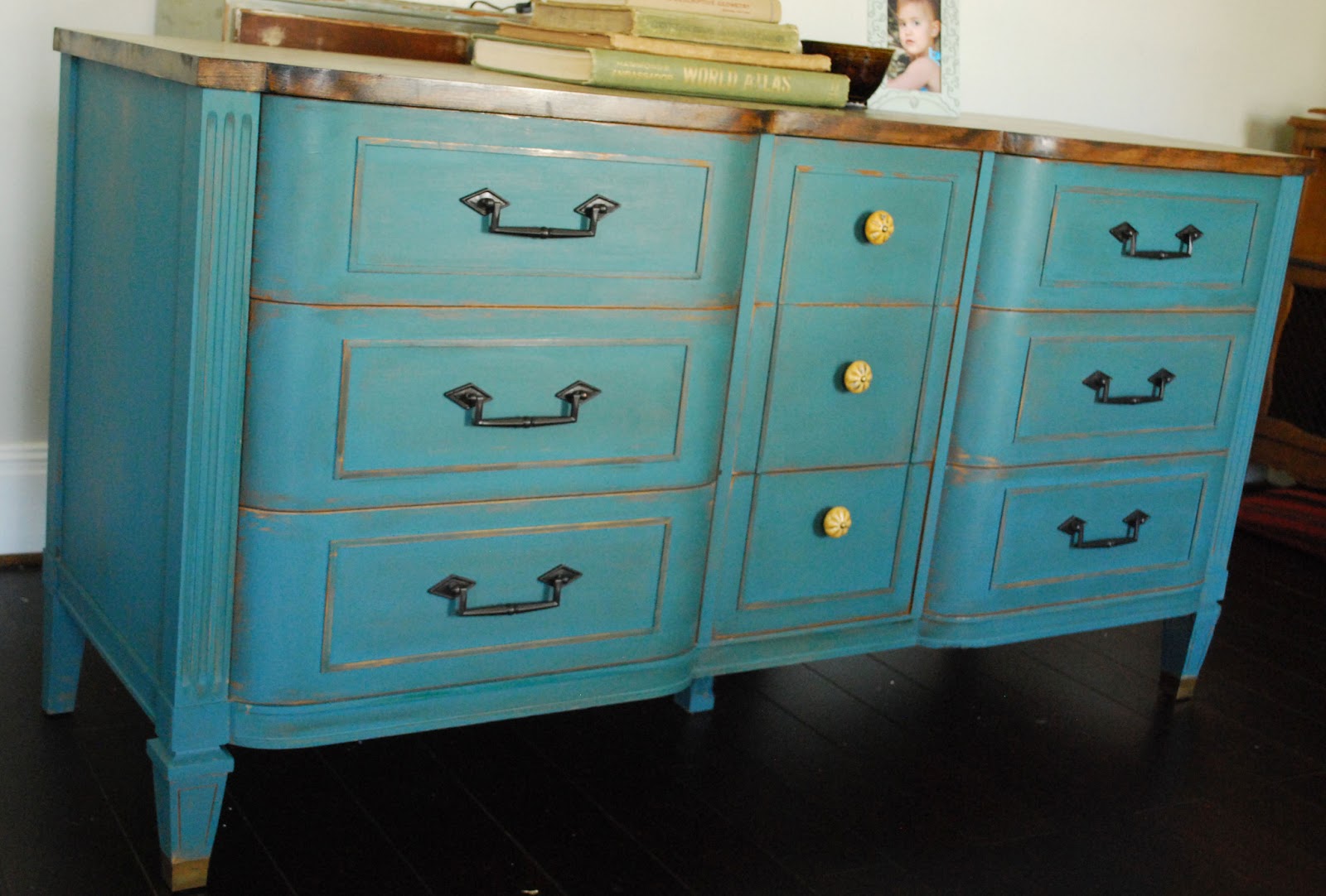 Between Blue and Yellow: Teal Dresser