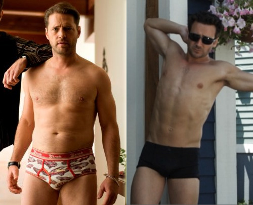 Jason Priestley, Allan Hawco, underwear. 