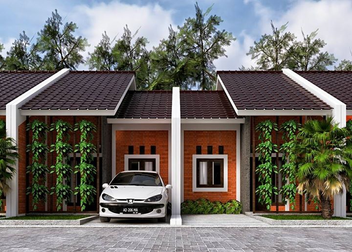 desain rumah satu lantai atap pelana minimalis diatas