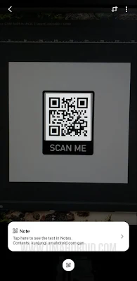 Proses Scan QR Code HP Samsung Dengan Kamera