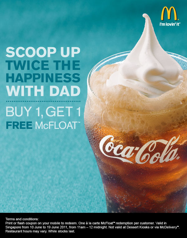 hongjun's Blog McDonald's McFLOAT Buy 1 get 1 FREE