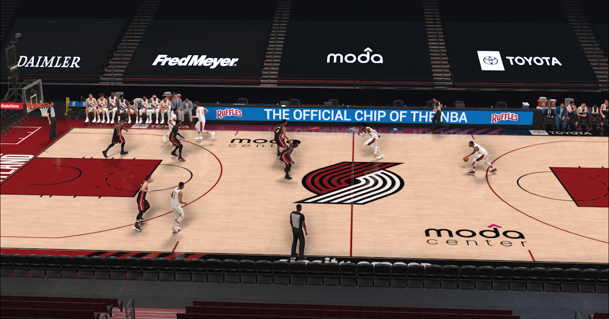 NBA 2K21 Portland Trailblazers Covid/No Crowd Court RELEASED by GojoSensei