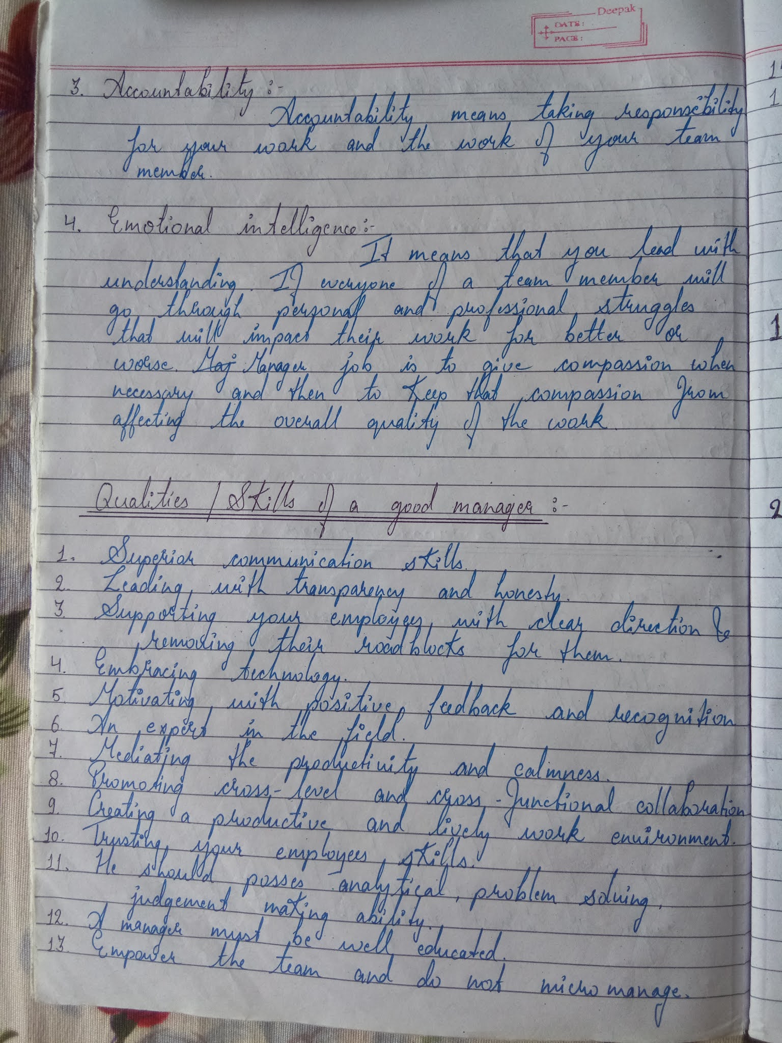 PRINCIPLES OF MANAGEMENT CLASS 12 HANDWRITTEN NOTES PDF visual data 8