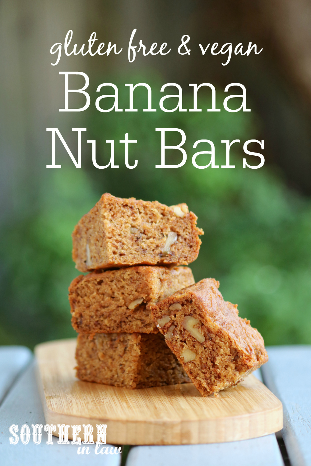 Southern In Law Recipe Easy Vegan Banana Nut Bars (Gluten Free)