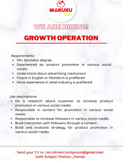 Lowongan Kerja - Job Vacancy : Makuku Indonesia Lowongan Kerja - Job Vacancy : Makuku Indonesia