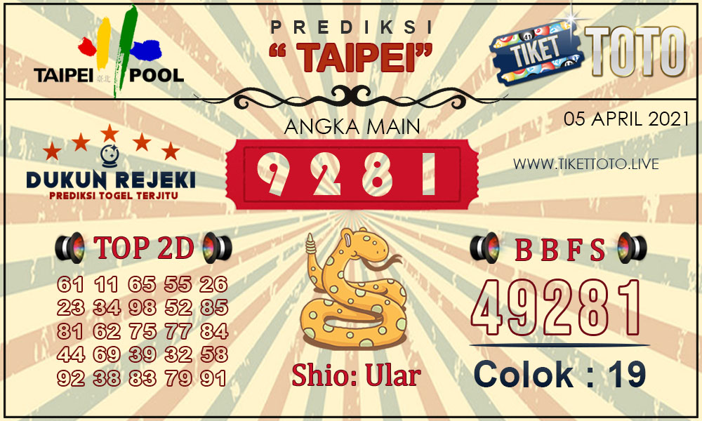 Prediksi Togel TAIPEI TIKETTOTO 05 APRIL 2021