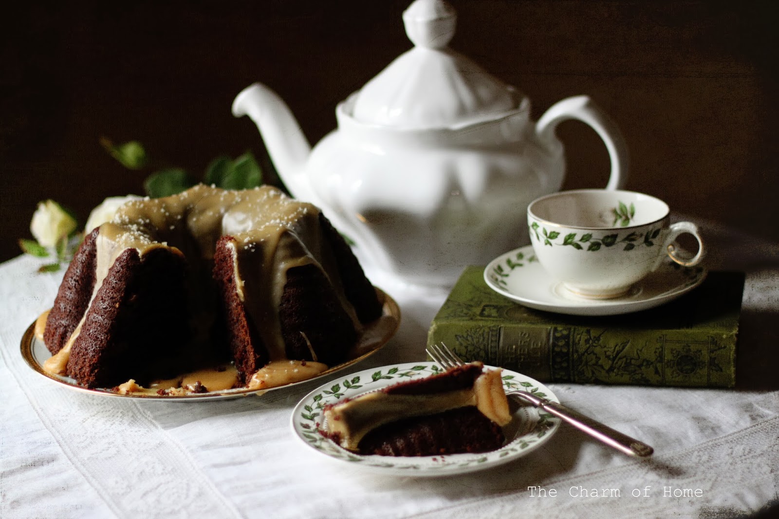 The Charm of Home Guinness Chocolate Cake with Salted Caramel Glaze