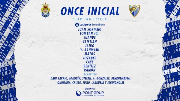 Las Palmas - Málaga, alineaciones oficiales