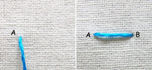 Hướng dẫn thêu mũi Straight stitch