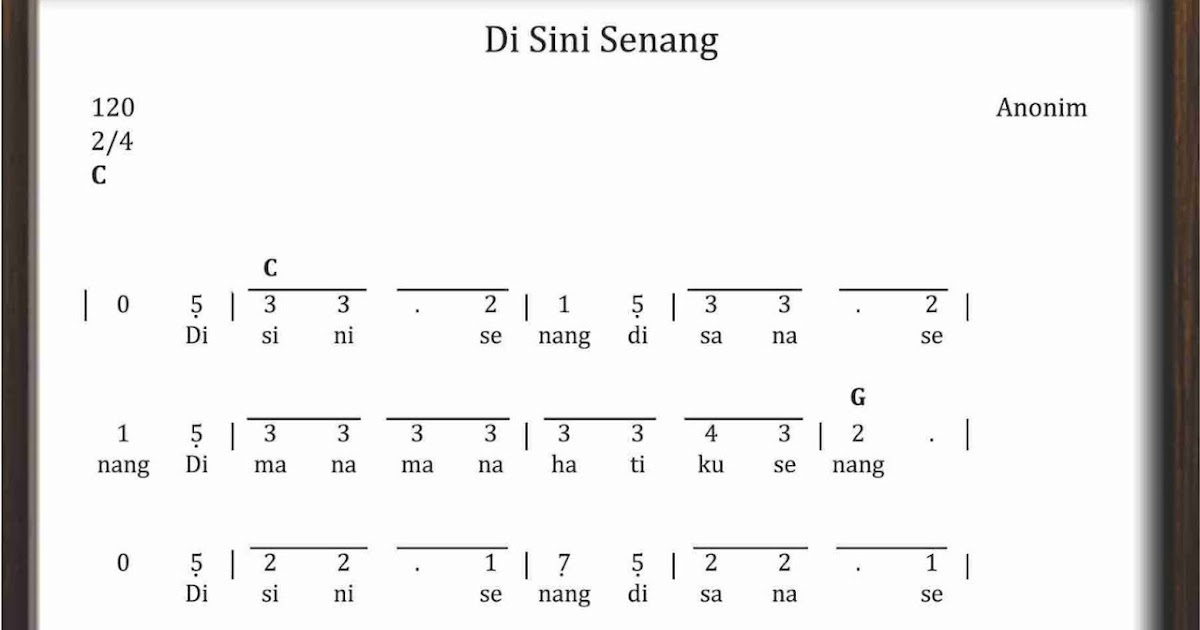 Lagu Disini Senang Disana Senang Dalam Bahasa Inggris - AsriPortal.com