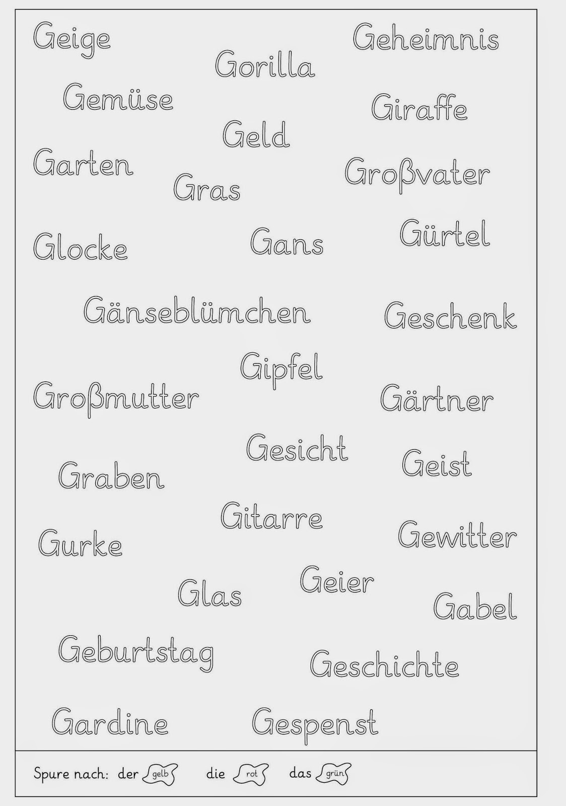 Lernstübchen: Nomen und ihre Begleiter