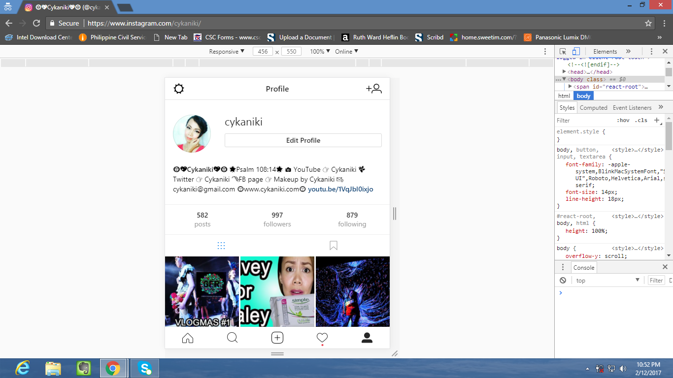 How to add instagram photos on laptop