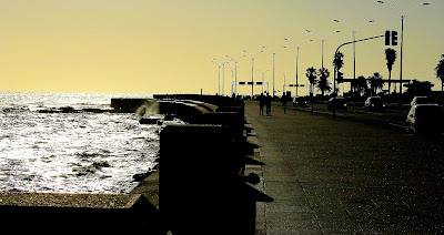 Sunsets on the ramblas in Montevideo