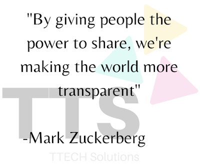 A pic showing logo of TTECH Solutions with Good Quote of Mark Zuckerberg, Positive Quote, Good Quote Category, Quote of the Day