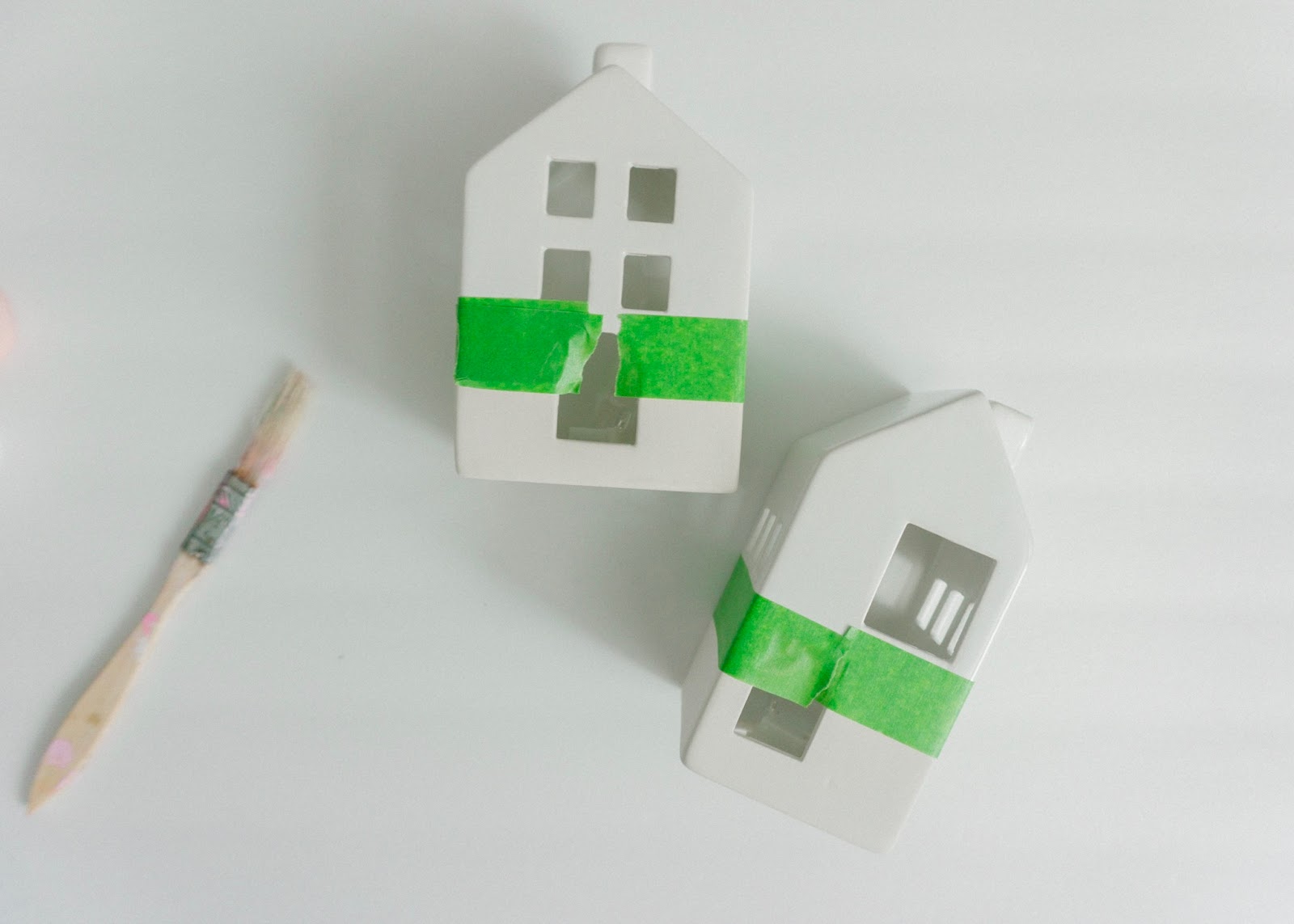 TwoToned Ceramic Houses Target Dollar Spot DIY — The Yellow Spectacles
