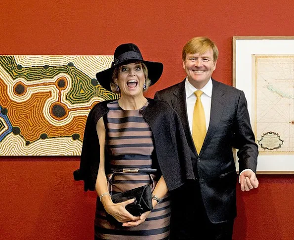 King Willem-Alexander and Queen Maxima will visit the exhibition in preparation for the state visit to Australia and New Zealand Queen Maxima wore NATAN Dress and Jacket