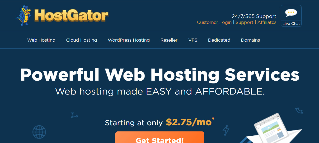 hostgator affordable web hosting services for wordpress blogs and small business owners