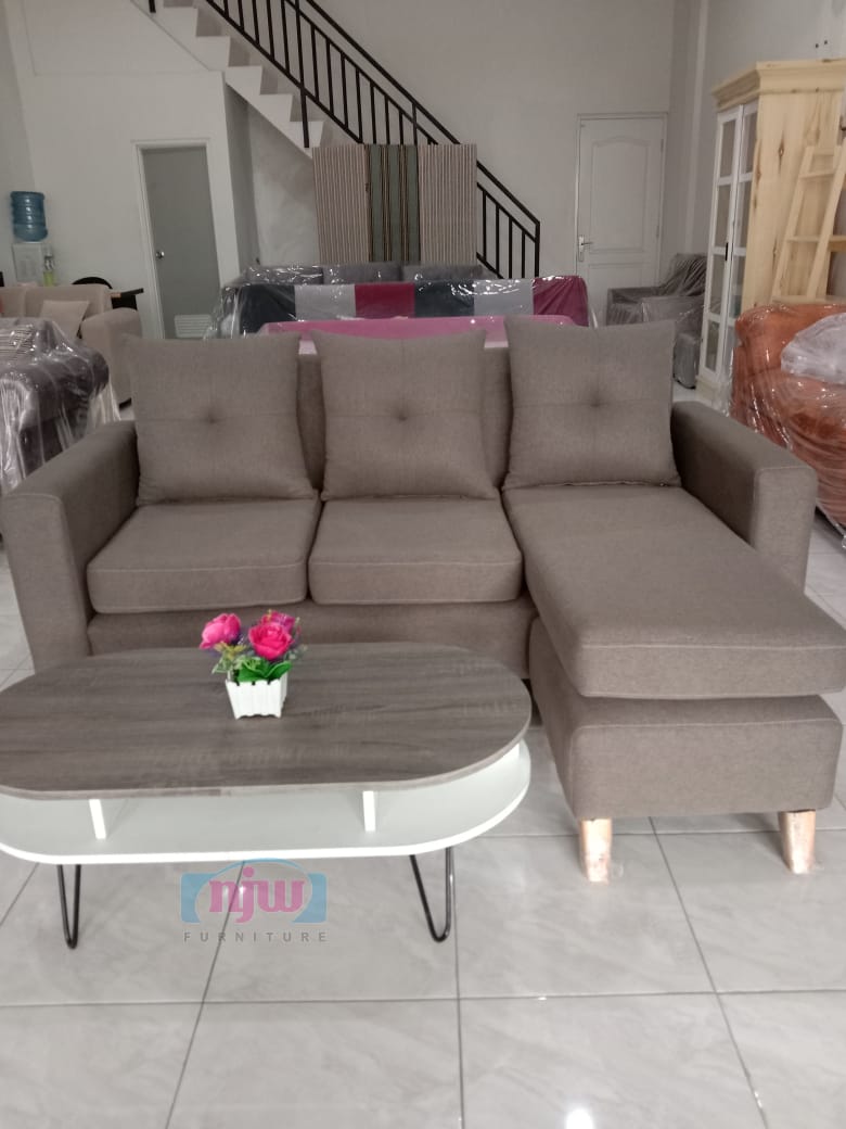 PROMO BEST SELLER SOFA L RETRO FREE MEJA Sofa minimalis 089698921999
