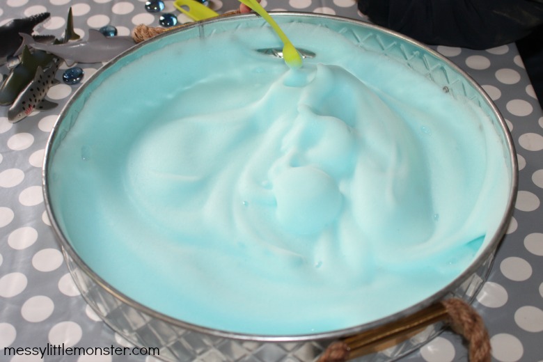 Soap foam sensory play for toddlers and preschoolers