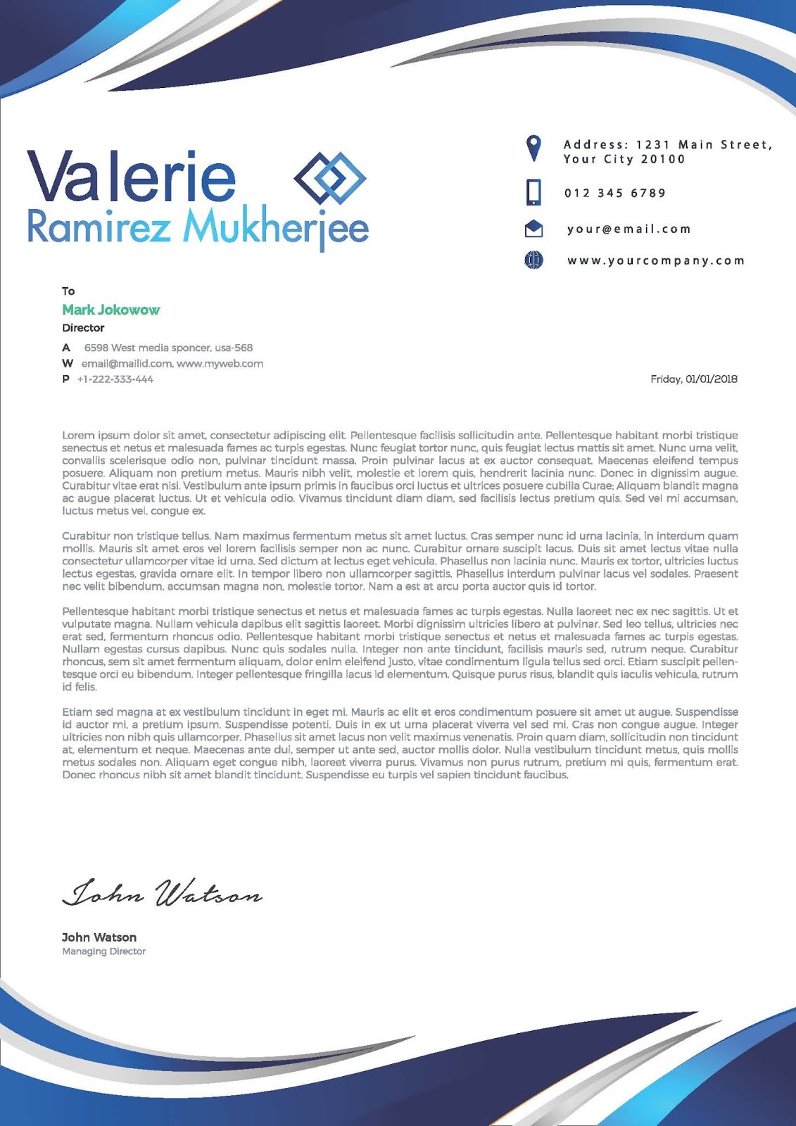 Free Download CDR File of Professional Letterhead