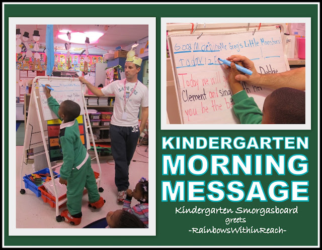 photo of: Morning Message in Kindergarten via RainbowsWithinReach