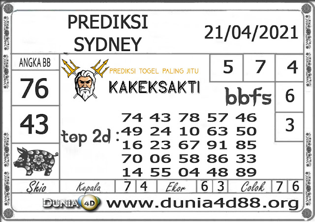 Prediksi Togel SYDNEY DUNIA4D 21 APRIL 2021 Prediksi Togel SYDNEY DUNIA4D 21 APRIL 2021