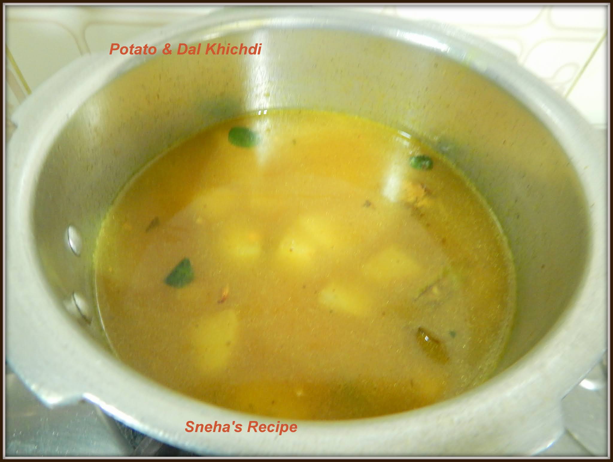 Potato & Dal Khichdi Pressure Cooker Sneha's Recipe