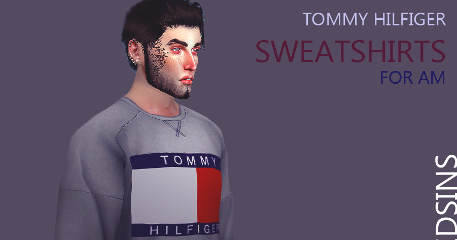 Splendor foran Perfervid My Sims 4 Blog: Tommy Hilfiger Sweatshirts for Males by PixelatedSins