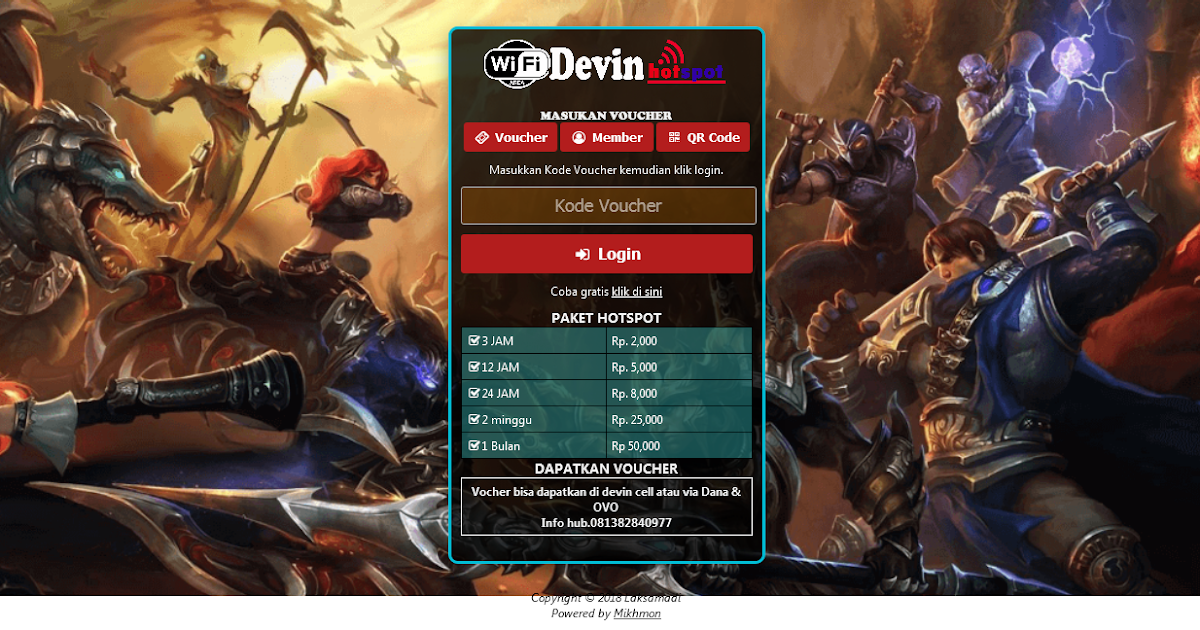 Template login page mikrotik mikhmon Informasi dan