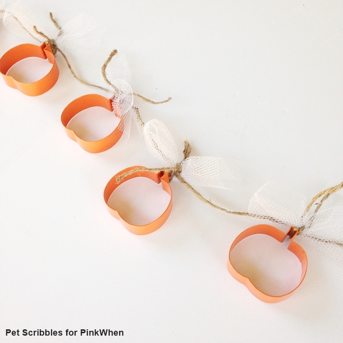 Pumpkin Cookie Cutter Garland by Pet Scribbles for PinkWhen