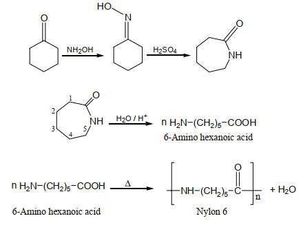 من الكيتونات الحلقية : عند تفاعل Cyclohexanone