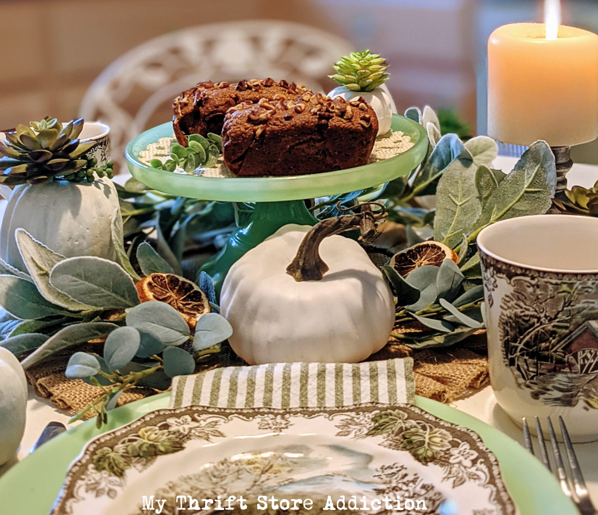 vintage Thanksgiving breakfast table