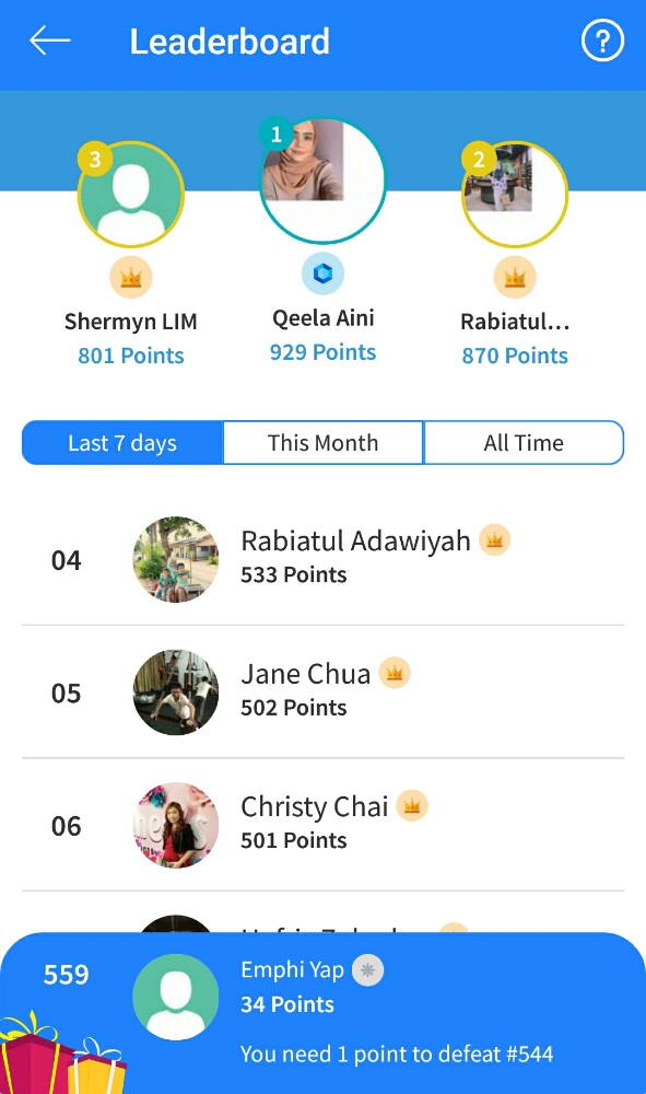 the Asianparent leaderboard rank
