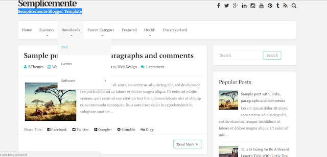 Semplicemente Blogger Template