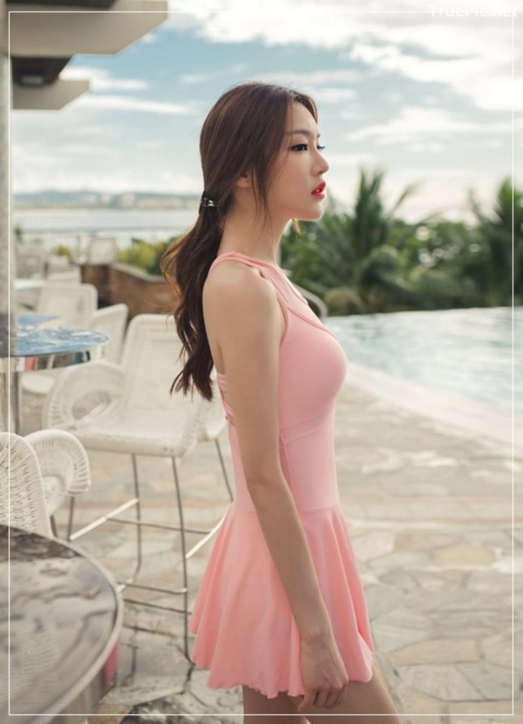 Korean model fashion - Park Jeong Yoon - Amanda One Piece Swimsuit - Picture 7