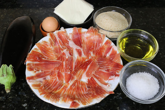 Ingredientes para San Jacobos de berenjena