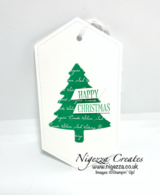 Nigezza Creates with Stampin' Up! & Pine Tree punch & Stitched Nested Label Dies