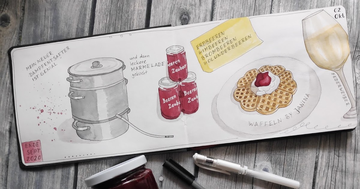 trixistrauminsel Watercolor Sketchbook im Oktober und Herbstpost