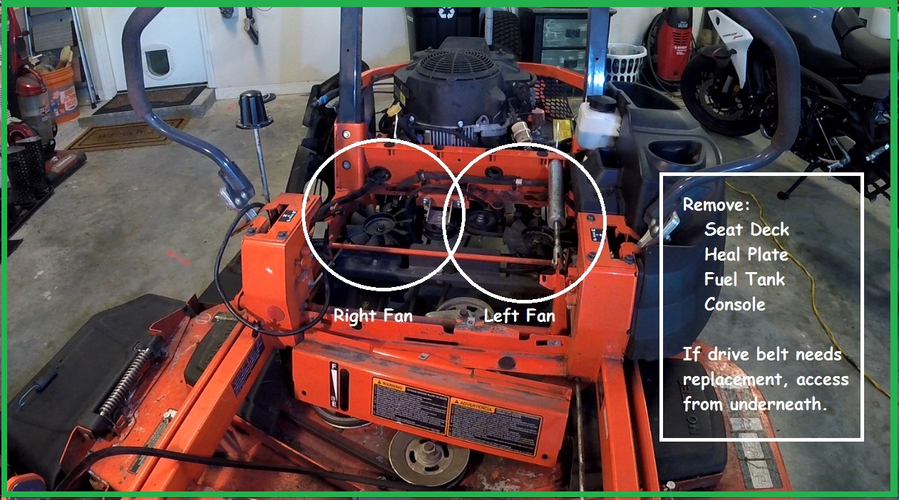 How To Replace Drive Belt On Kubota Zero Turn Mower (ZG124E