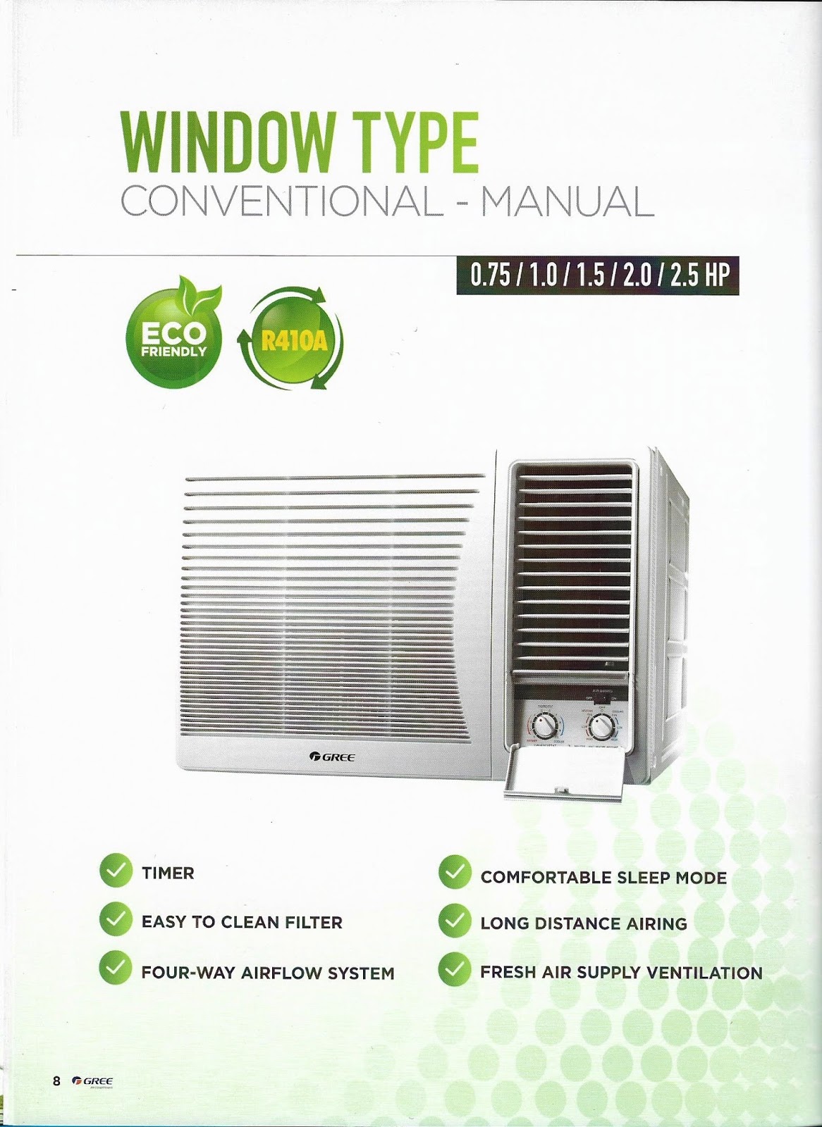 GREE WINDOW TYPE AIR CONS MANUAL
