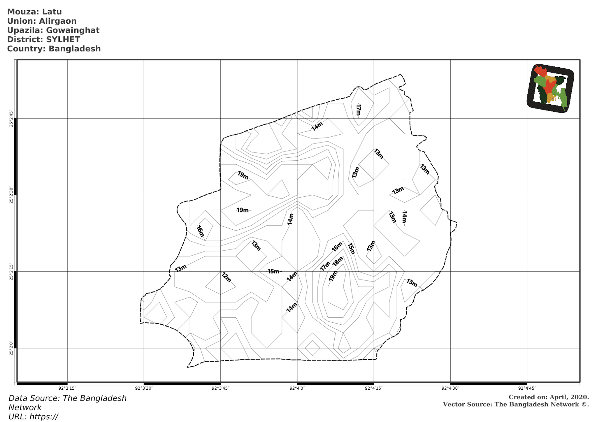 Map of Latu Mouza of Gowainghat Upazila, SYLHET Map of Latu Mouza of Gowainghat Upazila, SYLHET, Bangladesh.