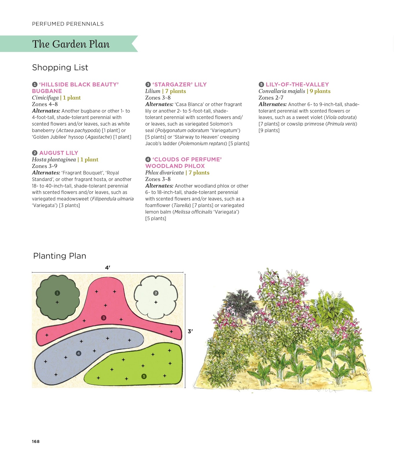 Five-Plant Gardens- Perfumed Perennials- used with permission.