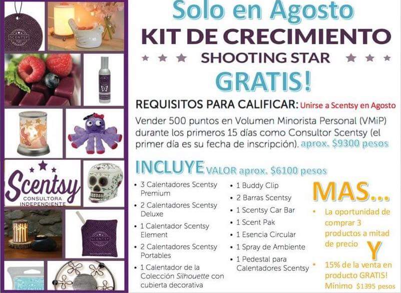 WICKLESS ALLSTARS SCENTSY SHOOTING STAR KIT MEXICO