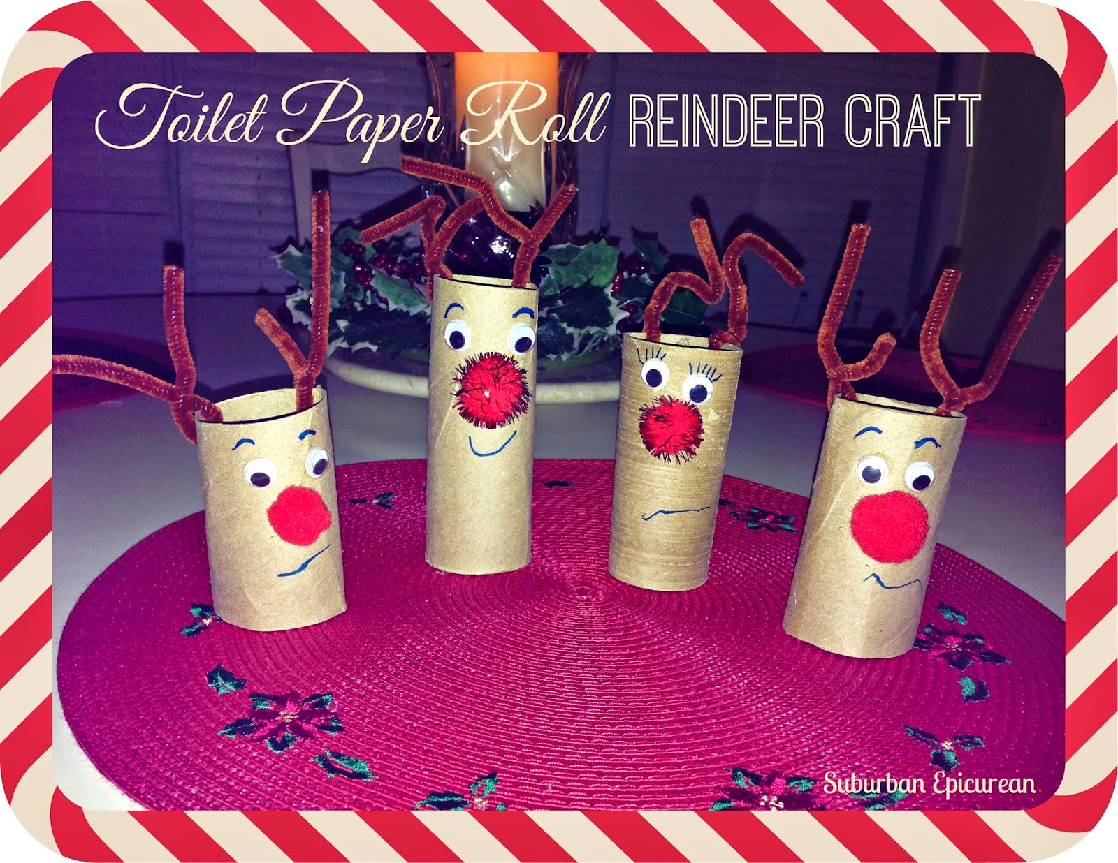 Suburban Epicurean Toilet Paper Roll REINDEER Craft