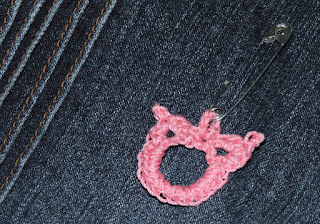 Crochet kitty charm
