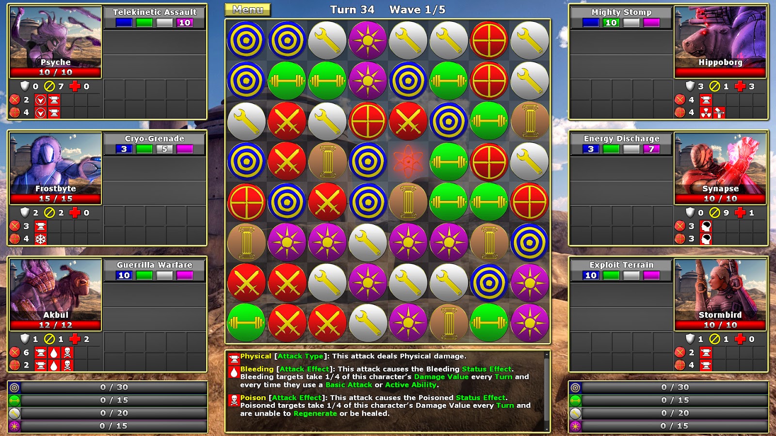 Puzzle Hunters Battle Screen