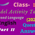 Model Activity Tasks | Second Language (English) | CLASS 9 | Part Two | 2021 | PDF | Question & Answer