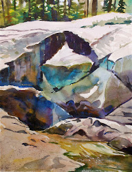 plein air painting watercolor david canine rescue lake lobenberg june